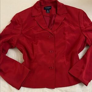 Ann Taylor Women's 100% Silk Scarlet Blazer